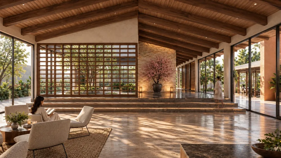 Una estancia para la contemplación. Visualización arquitectónica.