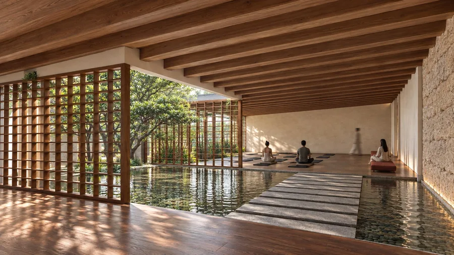 Apertura visual, luz natural y relación con el agua. Visualización arquitectónica.