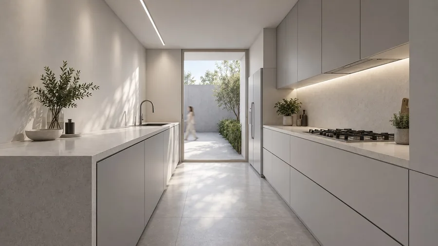 Espacio de apoyo para el uso cotidiano. Visualización arquitectónica.