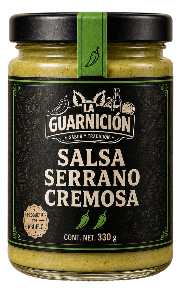 Empaque de Salsa Serrano Cremosa La Guarnición